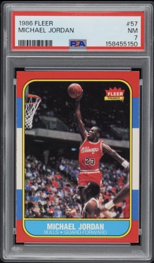 1986-87 Fleer Michael.Jordan Rookie Card #57 1986-87 Fleer Michael Jordan Rookie Card #57