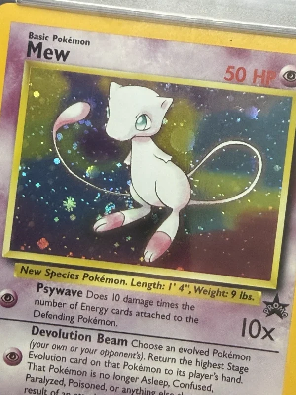 2000 MEW #9 Pokemon Black Star Promo Pokemon League Holo PSA 8 SWIRL!