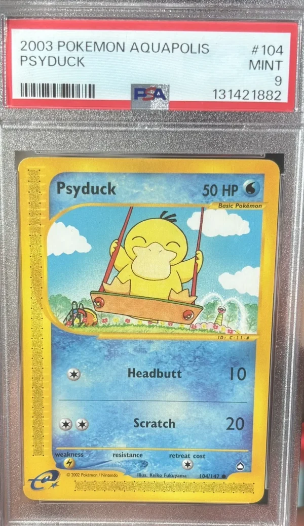 2003 Pokemon Aquapolis #104 Psyduck PSA 9