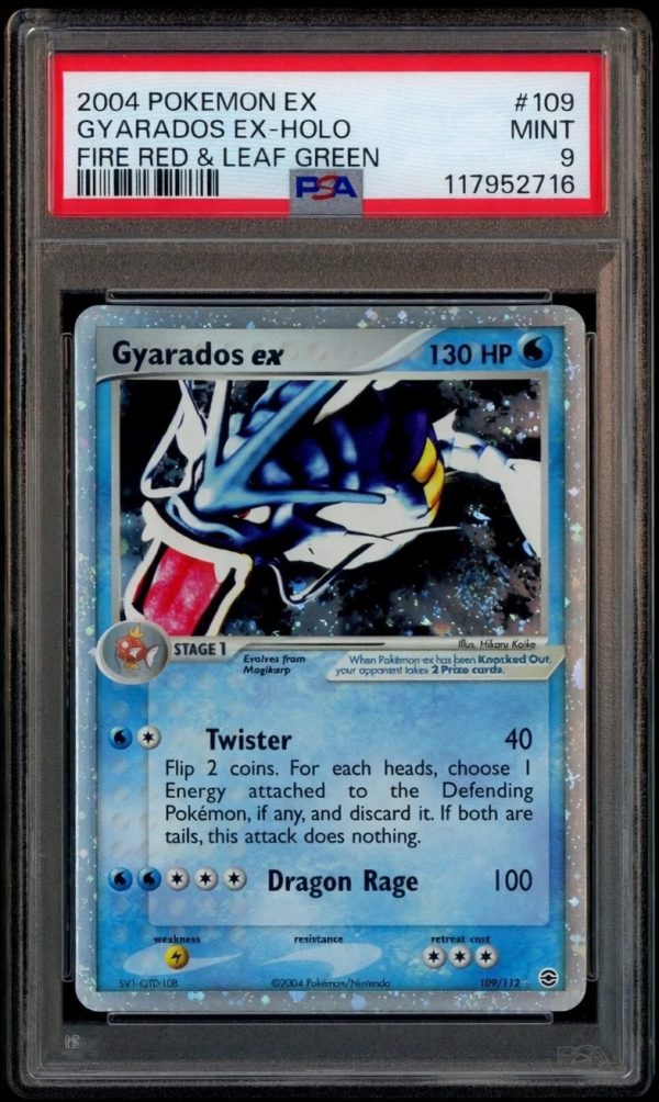 2004 Pokemon EX Fire Red & Leaf Green 109/112 Gyarados ex Ultra Rare PSA 9