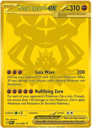 Mega Zygarde ex 124/088 Mega Hyper Rare Pokemon Card