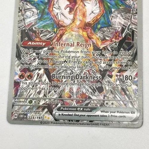 Pokemon Card - Charizard EX 223:197 Obsidian Flames Special Illustration Rare.4 Pokemon Card - Charizard EX 223:197 Obsidian Flames Special Illustration Rare
