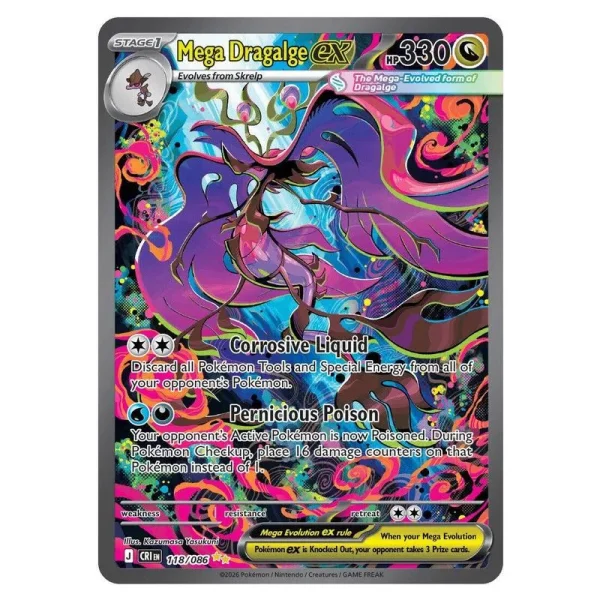 Pokemon.Mega Evolution.Chaos Rising. Mega Dragalge ex - 118/086