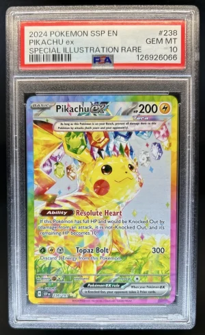 Pokemon Pikachu ex Surging Sparks Special Illustration Rare #238 PSA 10
