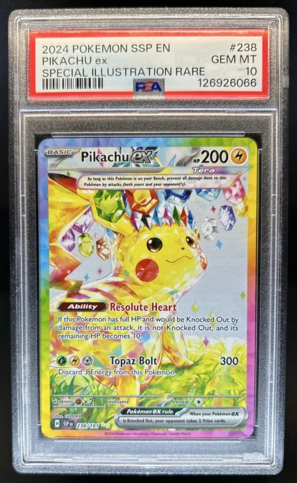 Pokemon Pikachu ex Surging Sparks Special Illustration Rare #238 PSA 10