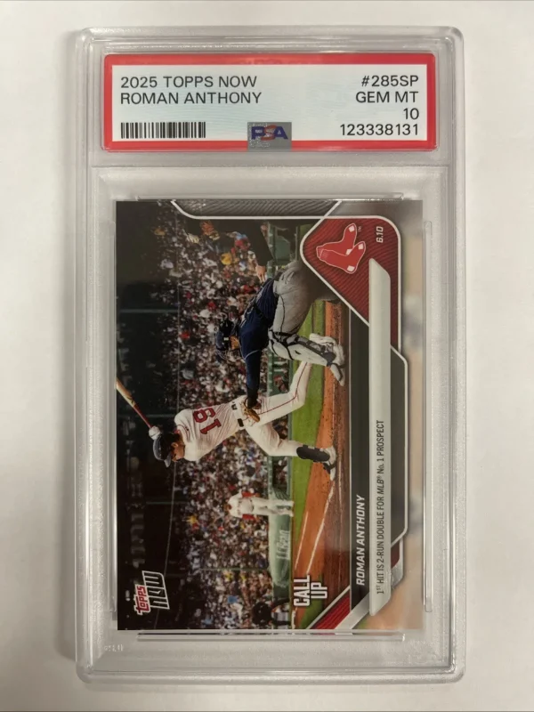 2025 Topps Now Roman Anthony #285SP Rookie Call-Up SP PSA 10 Gem Mint. 2025 Topps Now Roman Anthony #285SP Rookie Call-Up SP PSA 10 Gem Mint