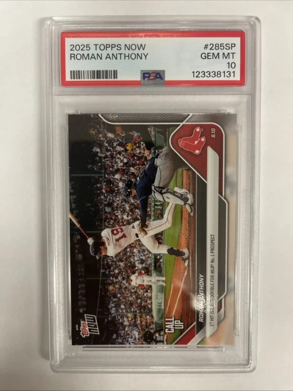 2025 Topps Now Roman Anthony #285SP Rookie Call-Up SP PSA 10 Gem Mint 2025 Topps Now Roman Anthony #285SP Rookie Call-Up SP PSA 10 Gem Mint