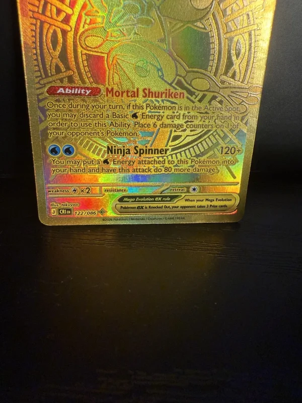 Mega Greninja ex #122 Mega Hyper Rare (MHR / Gold)
