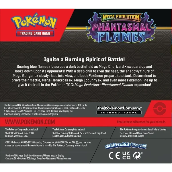 Pokemon Phantasmal Flames ME02 Booster Box